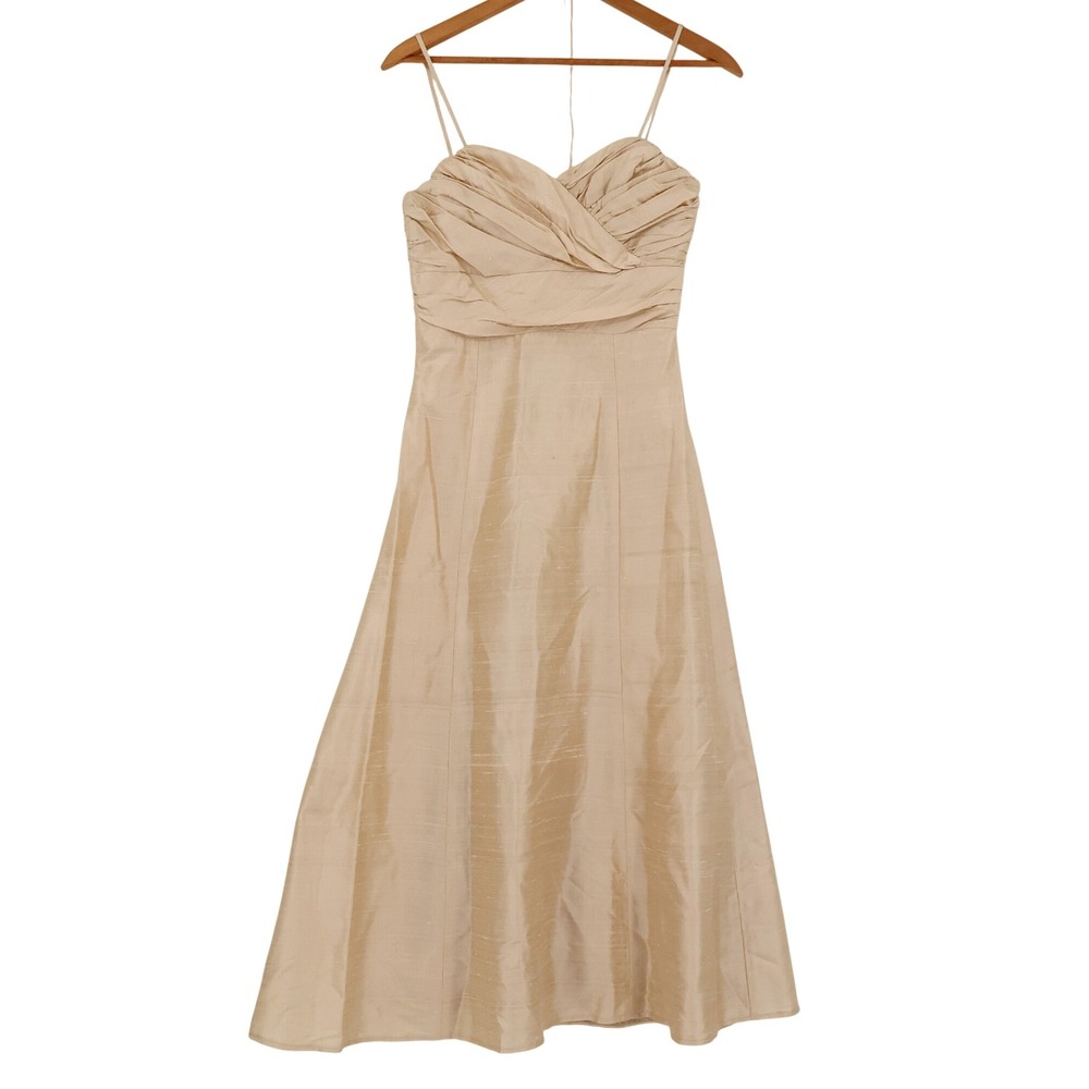 Chic Tan Midi Dress